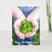 Cartes Pour Fêtes Annuelles St. Patrick's Day Four-Leaf Clovers (Devant)