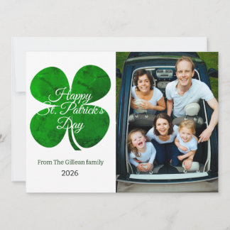 Cartes Pour Fêtes Annuelles St. patrick's day Green Shamrocks family photo Hol