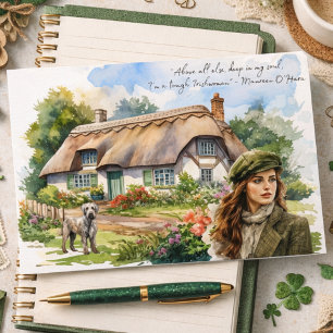 Cartes Pour Fêtes Annuelles St. Patrick's Day Tough Irish Woman Irish Citation