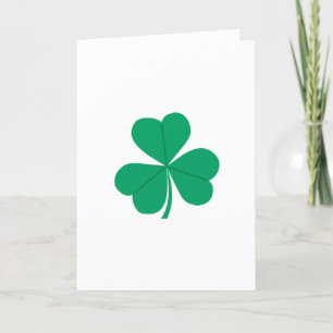 Cartes Pour Fêtes Annuelles St. Patrick's Day Trèfle Vert Blanc