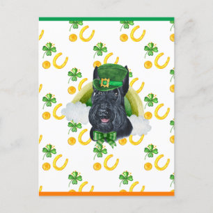 Cartes Pour Fêtes Annuelles St. Patricks, Shamrock écossais de Terrier