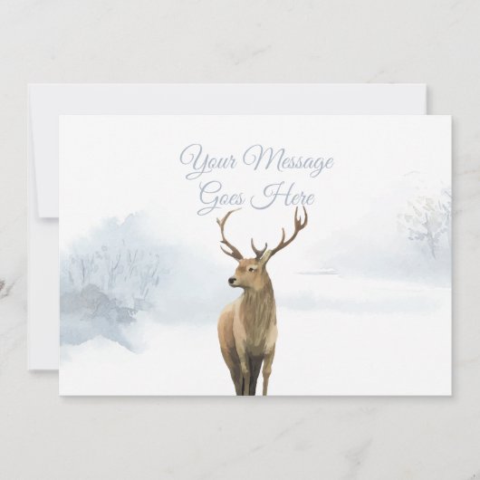 Cartes Pour Fêtes Annuelles Stade d'hiver Jours fériés de Noël Élégant Script (Devant)