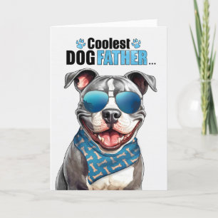 Cartes Pour Fêtes Annuelles Staffordshire Terrier Chien Coolest Papa Fête des 