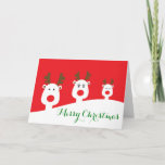 Cartes Pour Fêtes Annuelles Standard (5 po x 7 po), Les enveloppes blanches st<br><div class="desc">Carte de voeux Christmas Reindeer</div>
