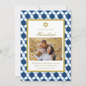 Cartes Pour Fêtes Annuelles Star Classique De David Motif Frame Hanoukka Photo (Devant)