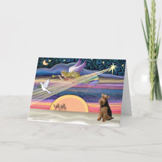 Cartes Pour Fêtes Annuelles Star de Noël - Welsh Terrier (Devant)