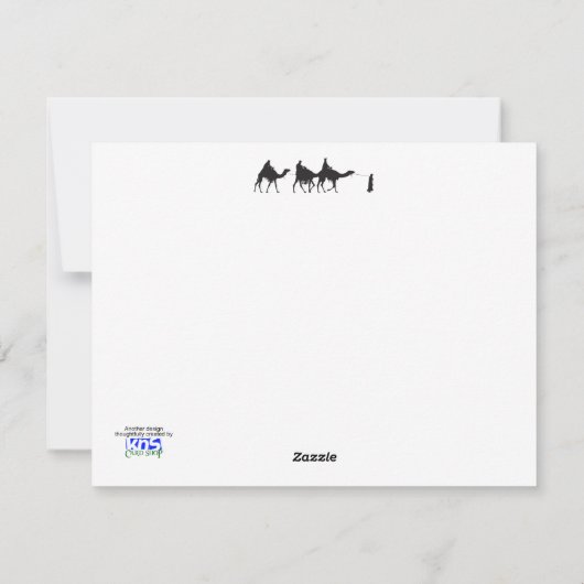 Cartes Pour Fêtes Annuelles Star des Trois Sages Hommes de Bethléem Noël (Dos)