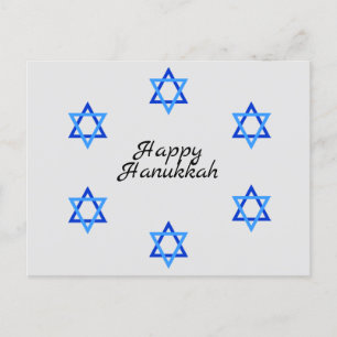 Cartes Pour Fêtes Annuelles Star of David Hanoukka Holiday PostCard