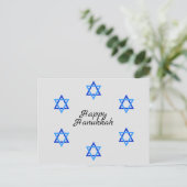 Cartes Pour Fêtes Annuelles Star of David Hanoukka Holiday PostCard (Debout devant)