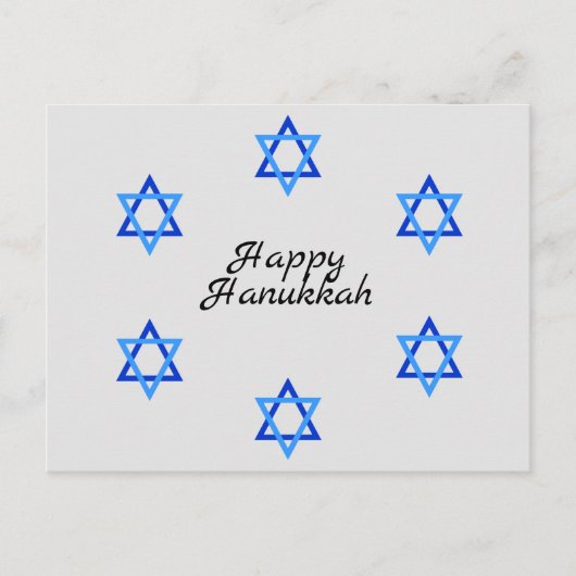 Cartes Pour Fêtes Annuelles Star of David Hanoukka Holiday PostCard (Devant)