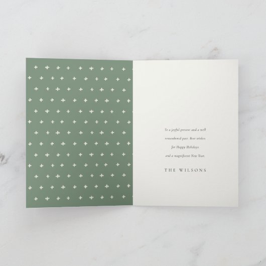 Cartes Pour Fêtes Annuelles Star Orament Pine Branch Faune Joyeux Noël (Intérieur)