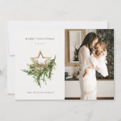 Cartes Pour Fêtes Annuelles Star Orament Pine Fauna Photo Joyeux Noël (Devant)