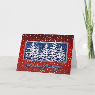 Cartes Pour Fêtes Annuelles Star Spangled Seasons Greetings Card