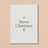 Cartes Pour Fêtes Annuelles Star & Tree Minimalist Christmas Card