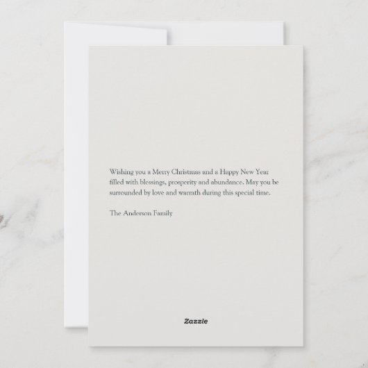 Cartes Pour Fêtes Annuelles Star & Tree Minimalist Christmas Card (Dos)