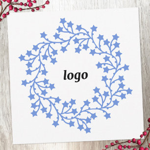 Cartes Pour Fêtes Annuelles Star Wreath Logo Business