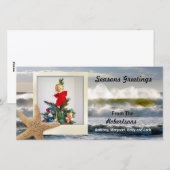 Cartes Pour Fêtes Annuelles Starfish Beach Christmas 2 (Devant / Derrière)