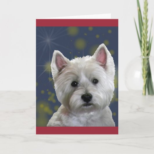 CARTES POUR FÊTES ANNUELLES STARLIGHT WESTIE (Devant)