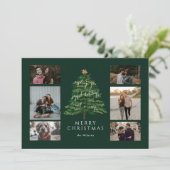 Cartes Pour Fêtes Annuelles Starlit Christmas Tree Multi Photo (Debout devant)