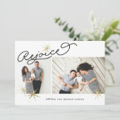 Cartes Pour Fêtes Annuelles Starred Rejoice | Deux photos (Debout devant)