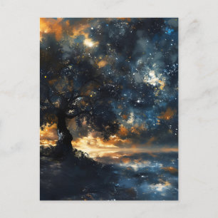 Cartes Pour Fêtes Annuelles Starry Celestin Tree Dreamscape