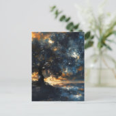 Cartes Pour Fêtes Annuelles Starry Celestin Tree Dreamscape (Debout devant)