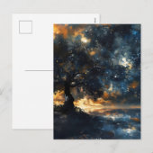 Cartes Pour Fêtes Annuelles Starry Celestin Tree Dreamscape (Devant / Derrière)
