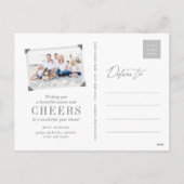 Cartes Pour Fêtes Annuelles Starry Cheers Brush Script Moderne Photo du Nouvel (Dos)