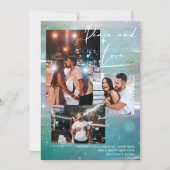 Cartes Pour Fêtes Annuelles Starry Night Peace and Love 3 Photo Collage Vert (Devant)