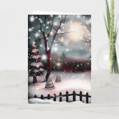 Cartes Pour Fêtes Annuelles Starry Night Snowman (Dos)