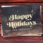 Cartes Pour Fêtes Annuelles Starry Night Winter Sky Moderne Élégant Chic<br><div class="desc">Design est composé d'un arrière - plan étoilé ciel d'hiver avec style vintage courageux serif Disponible ici : http://www.zazzle.com/store/selectpartysupplies</div>