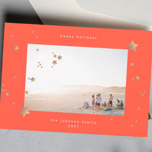Cartes Pour Fêtes Annuelles Starry Red Cherry White Christmas Photo Happy