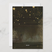 Cartes Pour Fêtes Annuelles Starry Winter Night Happy Holidays Gold Script (Dos)