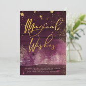 Cartes Pour Fêtes Annuelles Starry Winter Night Magiques Wives Ruby et Gold (Debout devant)