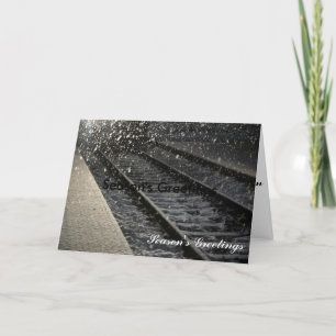 Cartes Pour Fêtes Annuelles Station de train en hiver