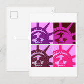 Cartes Pour Fêtes Annuelles Statue de la Liberté (Devant / Derrière)