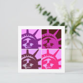 Cartes Pour Fêtes Annuelles Statue de la Liberté (Debout devant)