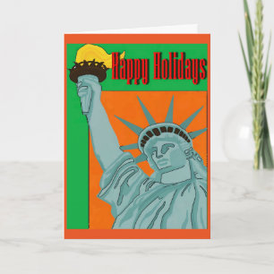 Cartes Pour Fêtes Annuelles Statue de la Liberté New York Noël