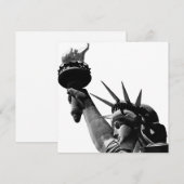 Cartes Pour Fêtes Annuelles Statue de la Liberté Noir & Blanc (Devant / Derrière)