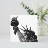 Cartes Pour Fêtes Annuelles Statue de la Liberté Noir & Blanc (Debout devant)