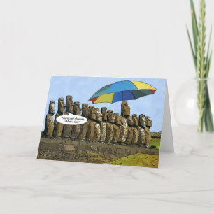Cartes Pour Fêtes Annuelles Statues d'île de Pâques