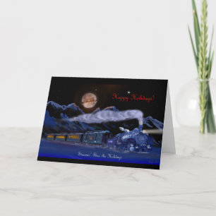 Cartes Pour Fêtes Annuelles Steamin' Through the Holidays Christmas Card