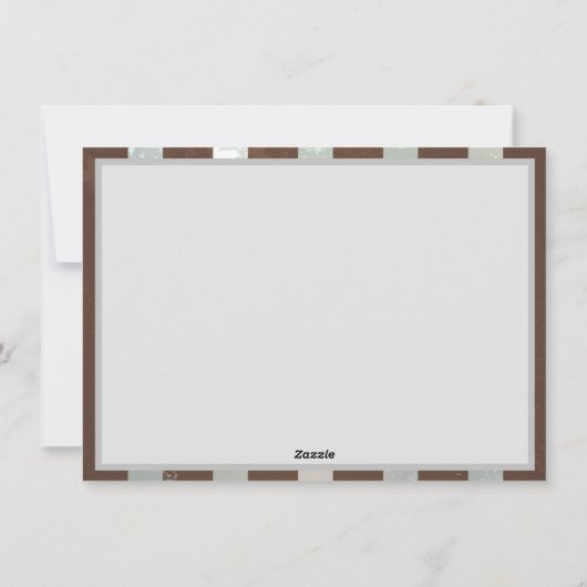 Cartes Pour Fêtes Annuelles Steampunk Clock and Turquoise Roses on Striped (Dos)