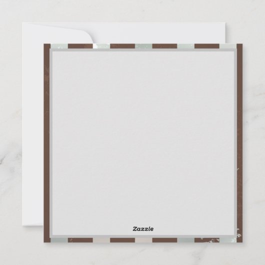 Cartes Pour Fêtes Annuelles Steampunk Clock and Turquoise Roses on Striped (Dos)