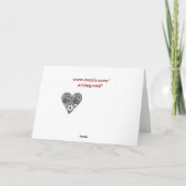 Cartes Pour Fêtes Annuelles Steampunk Horloge OEuvres et Coeur d'engrenage (Dos)