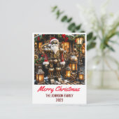 Cartes Pour Fêtes Annuelles Steampunk Santa Claus - Joyeux Noël (Debout devant)