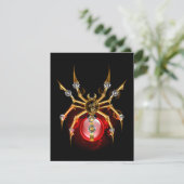 Cartes Pour Fêtes Annuelles Steampunk spider on black (Debout devant)