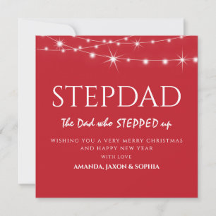 Cartes Pour Fêtes Annuelles Stepdad personnalisé Noël contemporain