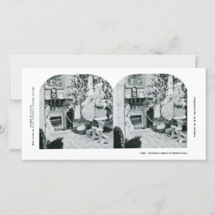 Cartes Pour Fêtes Annuelles Stereoview de Noël - Vintage
