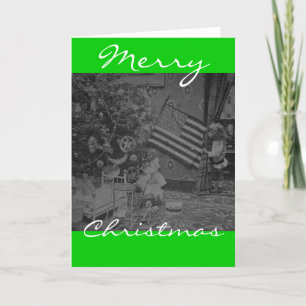 Cartes Pour Fêtes Annuelles Stereoview - Noël patriotique vers 1901